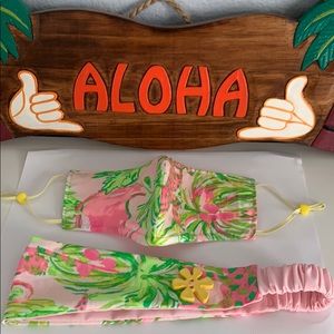 Lilly Pulitzer mask and headband